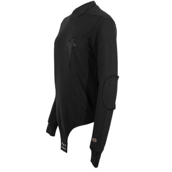Rick Owens x Champion LS Body Chest Pentagram Sweater XS Black Defect New - Picture 1 of 16
